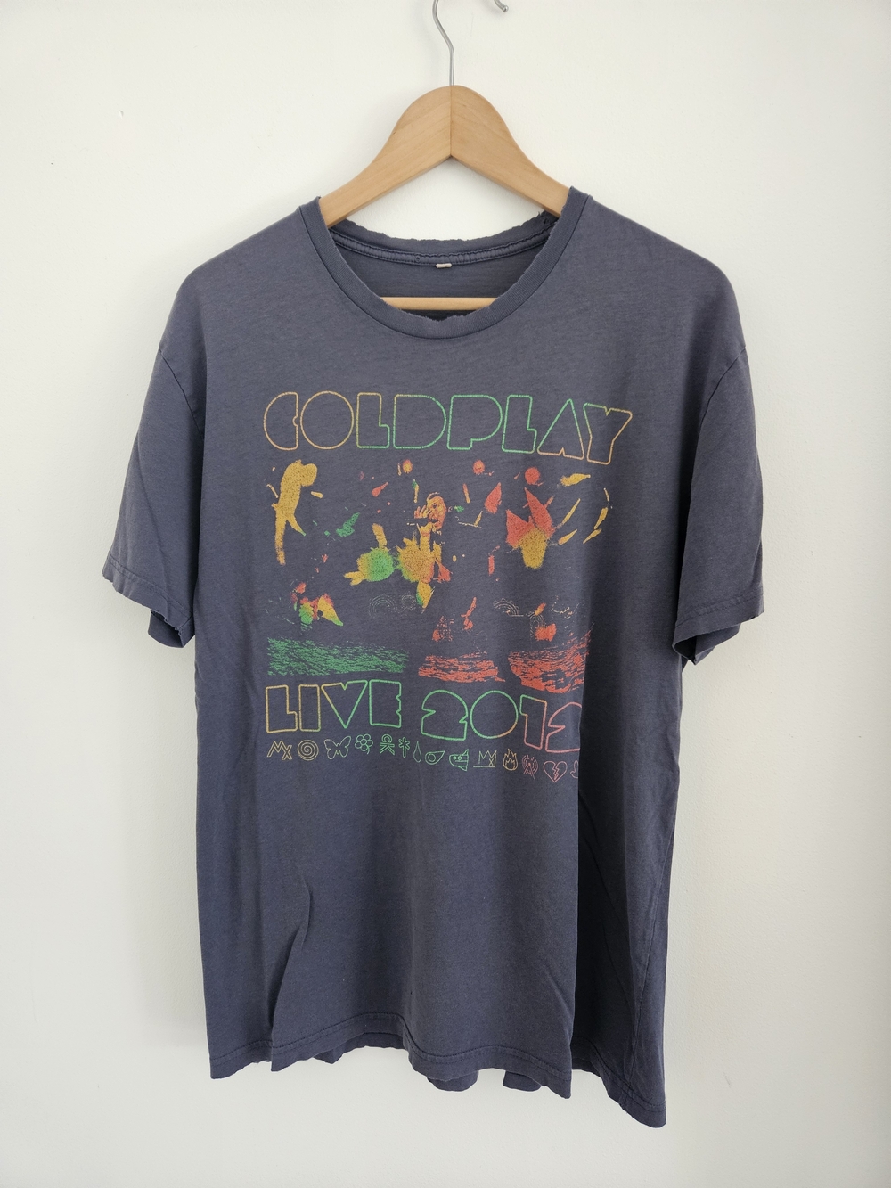 Coldplay Shirt Mens Large Concert Tour Band 2012